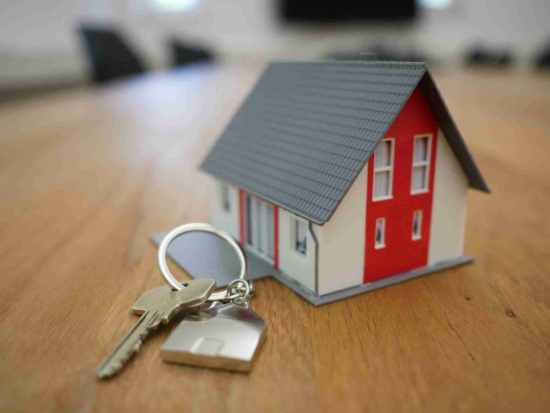 A small toy house with keys